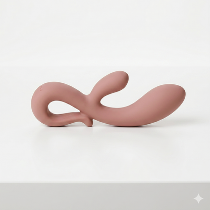 MINDY Vibrador Dual Punto G y Clitoris 10 Funciones Recargable USB-C – Silicona Premium