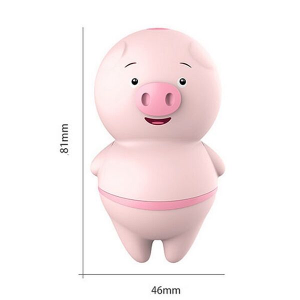 Cerdito Estimulador Oral – Recargable, Silicona Médica, 6 Modos de Vibración