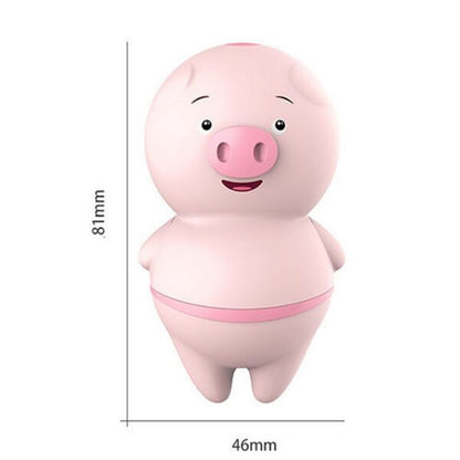 Cerdito Estimulador Oral – Recargable, Silicona Médica, 6 Modos de Vibración