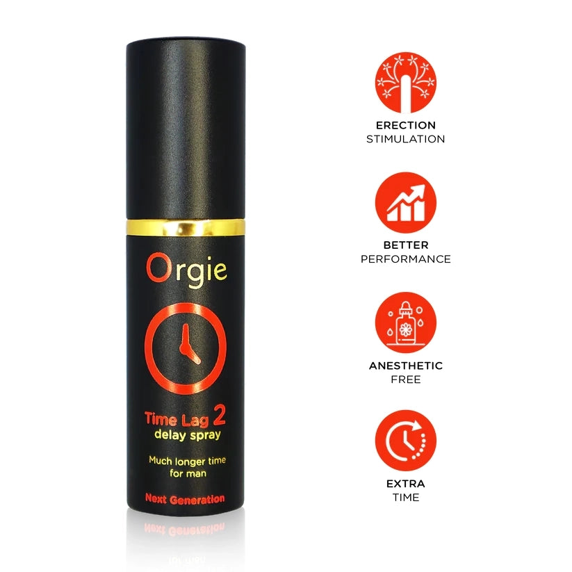 Time Lag 2 Delay Spray by Orgie – Retardante Sin Lidocaína con Extracto de Damiana 10ml