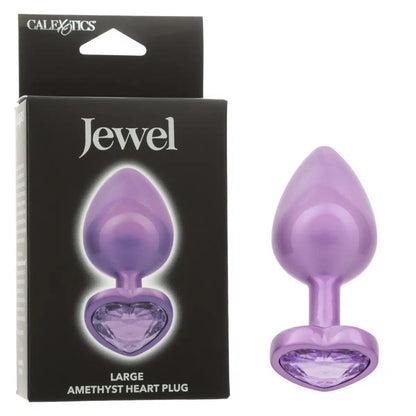 Jewel Plug Amethyst Heart - Grande