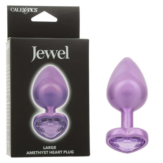 Jewel Plug Amethyst Heart - Grande