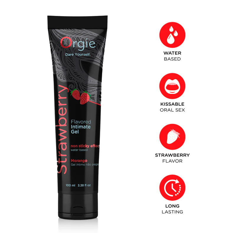 Lube Tube Strawberry by Orgie – Lubricante Íntimo Besable con Sabor a Fresa 100ml