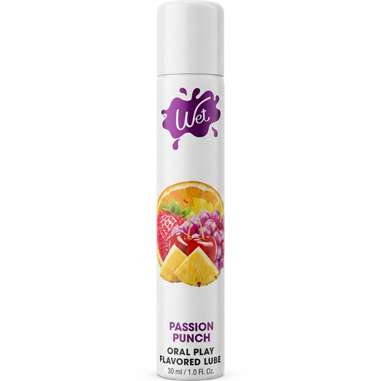 Lubricante Wet Oral Play con Sabor a Base de Agua 30ml