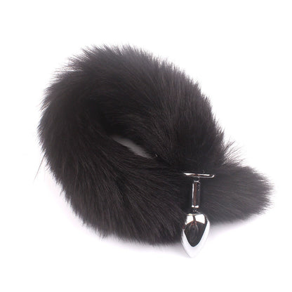 Plug Anal Metálico con Cola de Zorro – Juegos de Rol 7cm Insertable 4cm Termosensible
