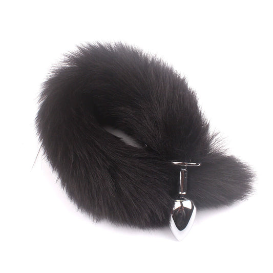 Plug Anal Metálico con Cola de Zorro – Juegos de Rol 7cm Insertable 4cm Termosensible
