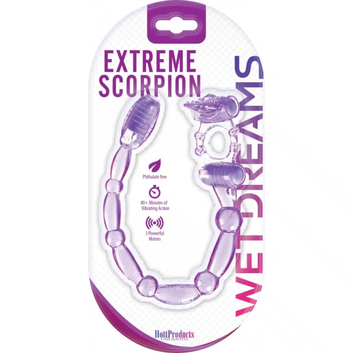 Plug Anal Vibrador Extreme Scorpion con Anillo Peneano – Triple Motor 40 Min Silicona Premium