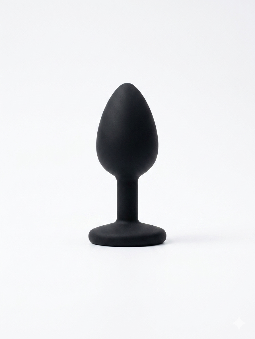 Plug Anal de Silicona Negro Talla S