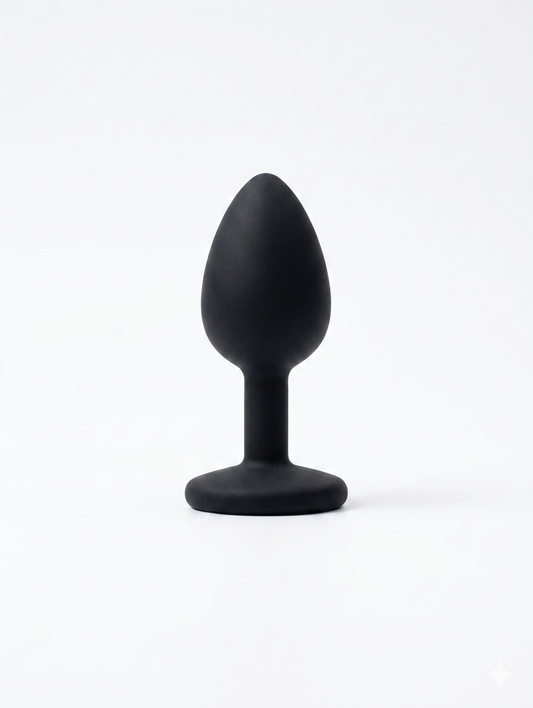 Plug Anal de Silicona Negro Talla S