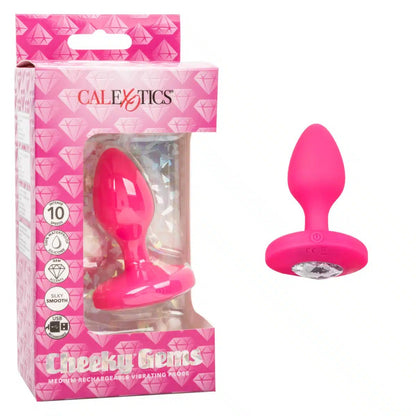 Plug recargable USB Cheeky Gems mediano rosa | CalExotics