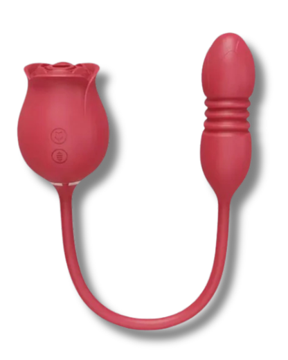 Rosa Succionadora Premium 2 en 1 – Succión + Vibración de Silicona Médica- Sex Shop México