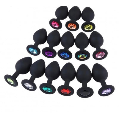 Plug Anal de Silicona Negro Talla S