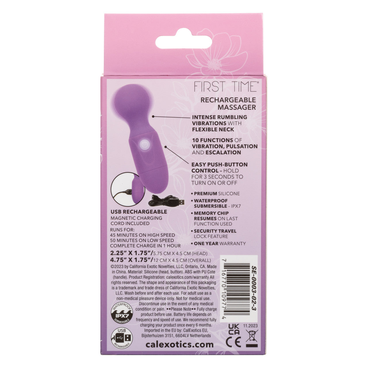 First Time Rechargeable Massager - Calexotics