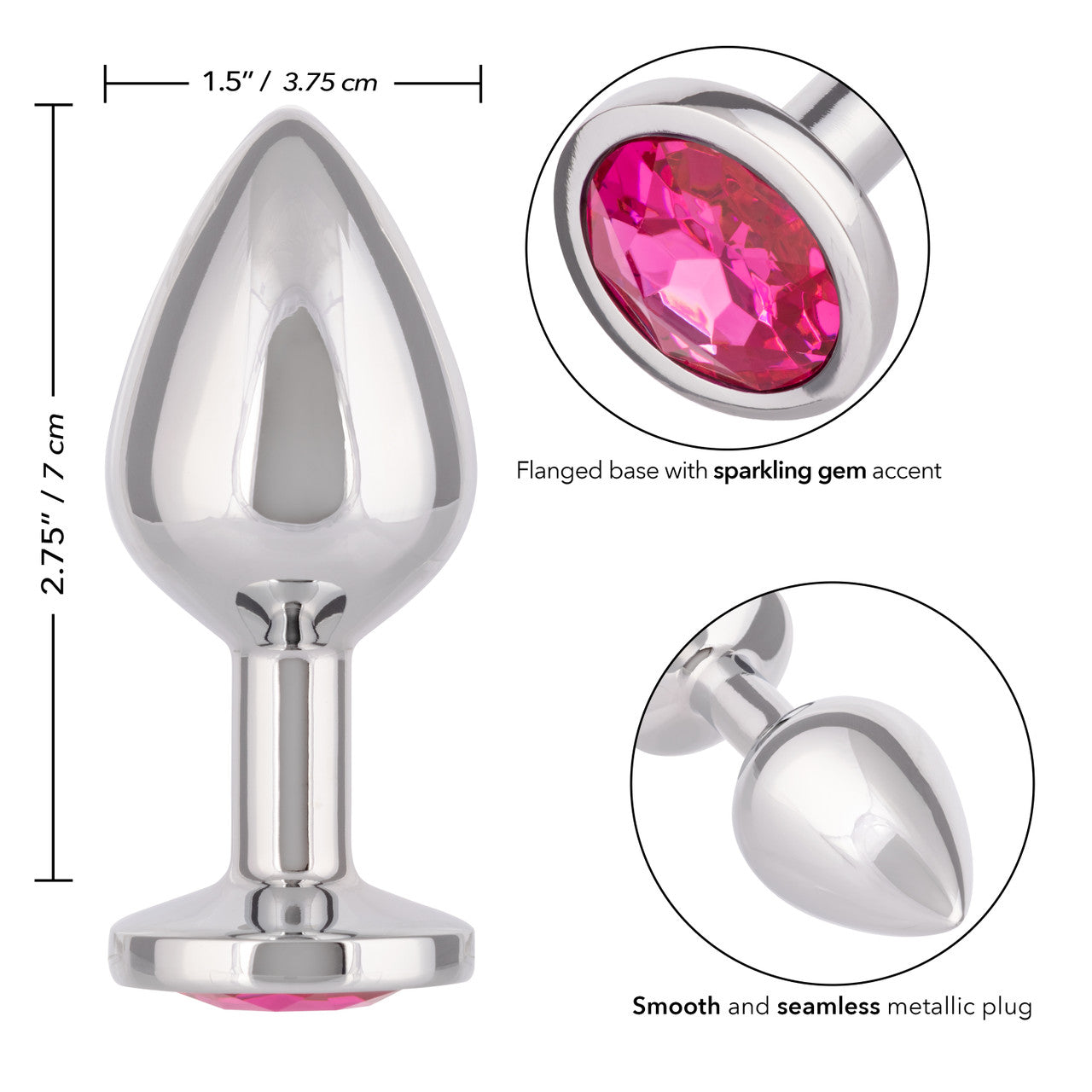 Plug Anal Jewel Large Rose Plug – CalExotics