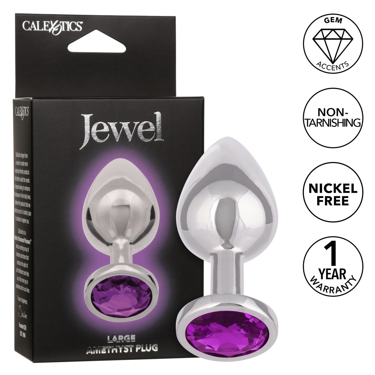 Plug Anal Jewel Large Amethyst Plug – CalExotics