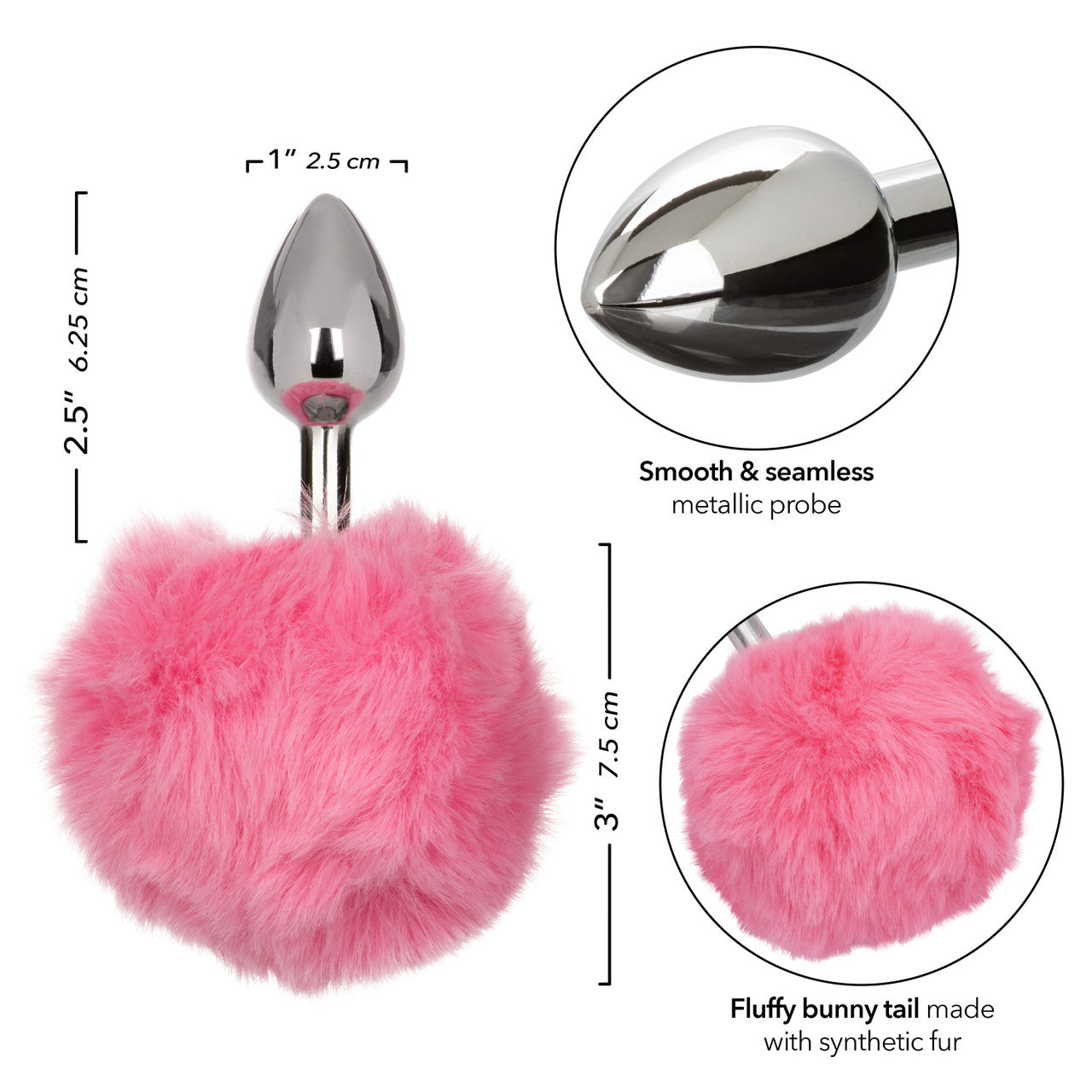 Plug Anal con Pompón Running Wild Pink Bunny Tail – CalExotics
