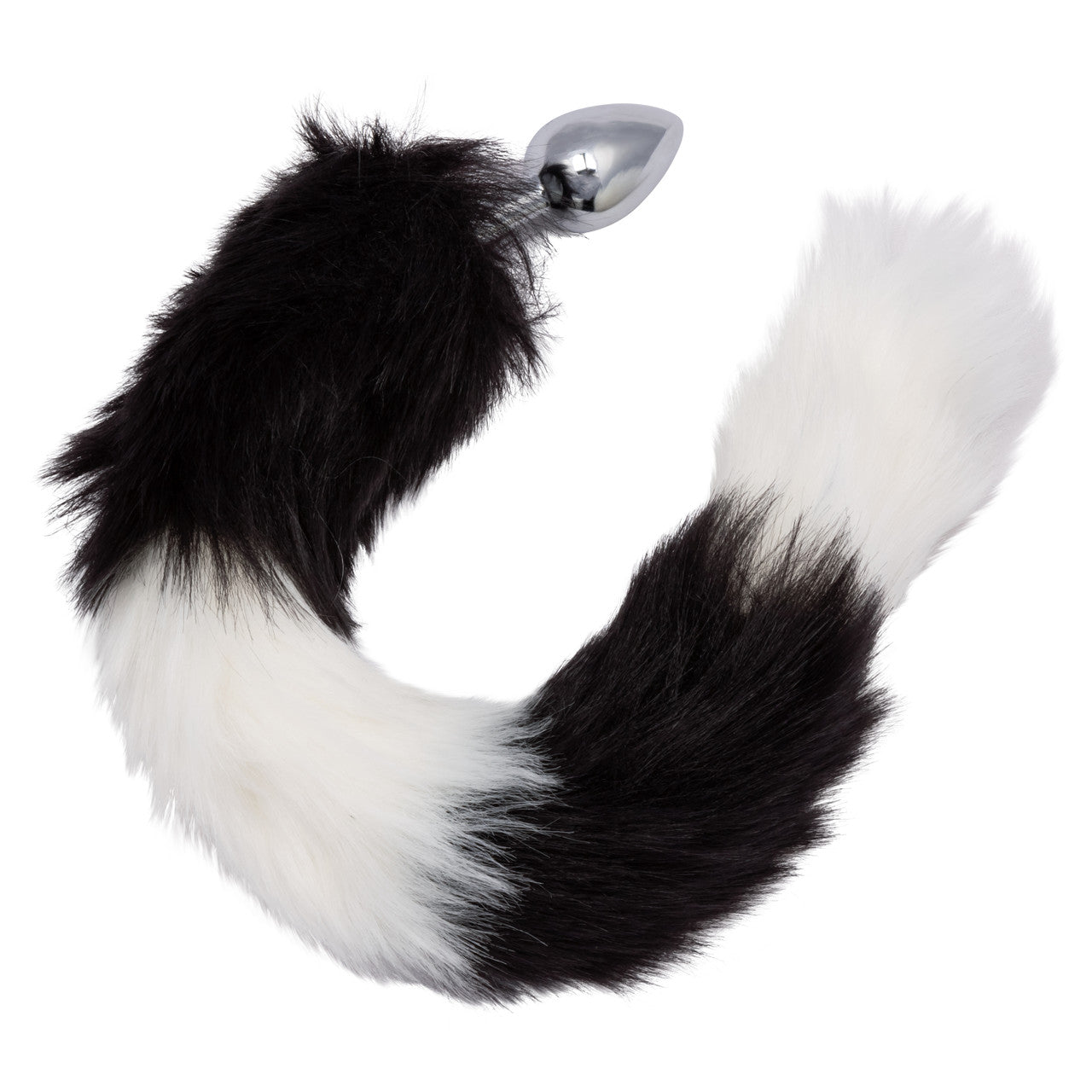Plug Anal con Cola Running Wild Black & White Tail – CalExotics