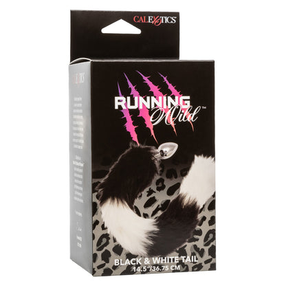Plug Anal con Cola Running Wild Black & White Tail – CalExotics