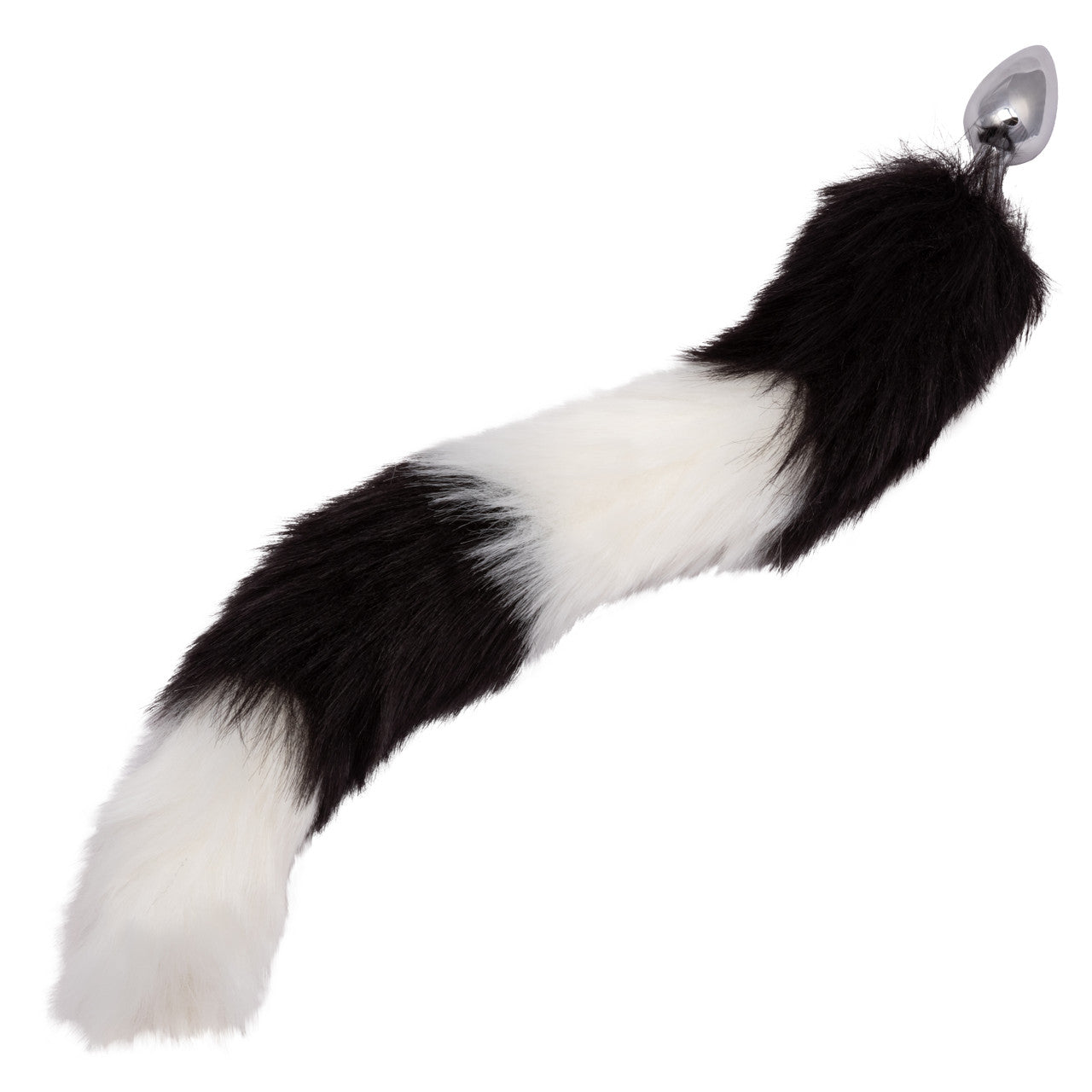Plug Anal con Cola Running Wild Black & White Tail – CalExotics