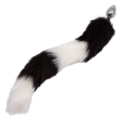 Plug Anal con Cola Running Wild Black & White Tail – CalExotics