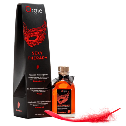 Set de Masaje Sexy Therapy Kissable Sabor Fresa – Experiencia Sensorial Lips Massage con Efecto Cálido