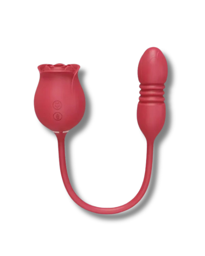 Rosa Succionadora Premium 2 en 1 – Succión + Vibración de Silicona Médica- Sex Shop México