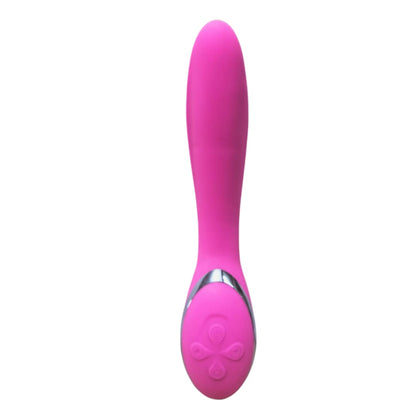 Vibrador Banana Silicona Premium 27 Funciones – Discreto Recargable USB Rosa y Morado