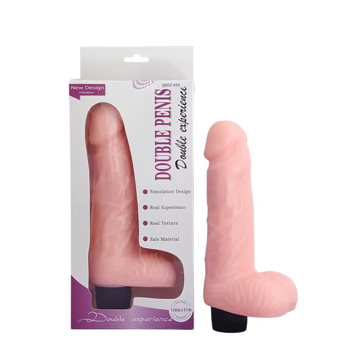 Vibrador de silicona premium suave color piel de 20 cm