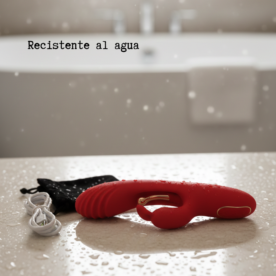 Vibrador Conejo Rabbit Red Pulse - Doble Estimulación Premium con 9 Modos