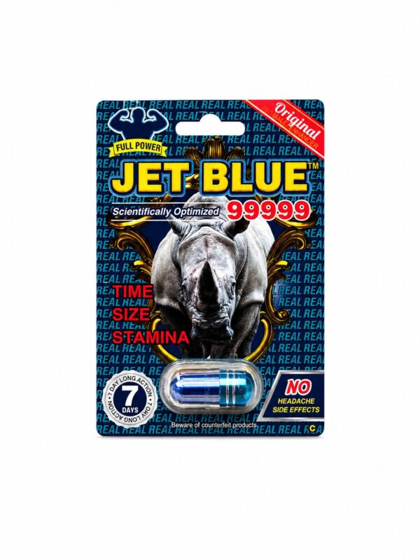 Jet Blue 99999 Full Power blister individual cápsula azul suplemento hierbas naturales