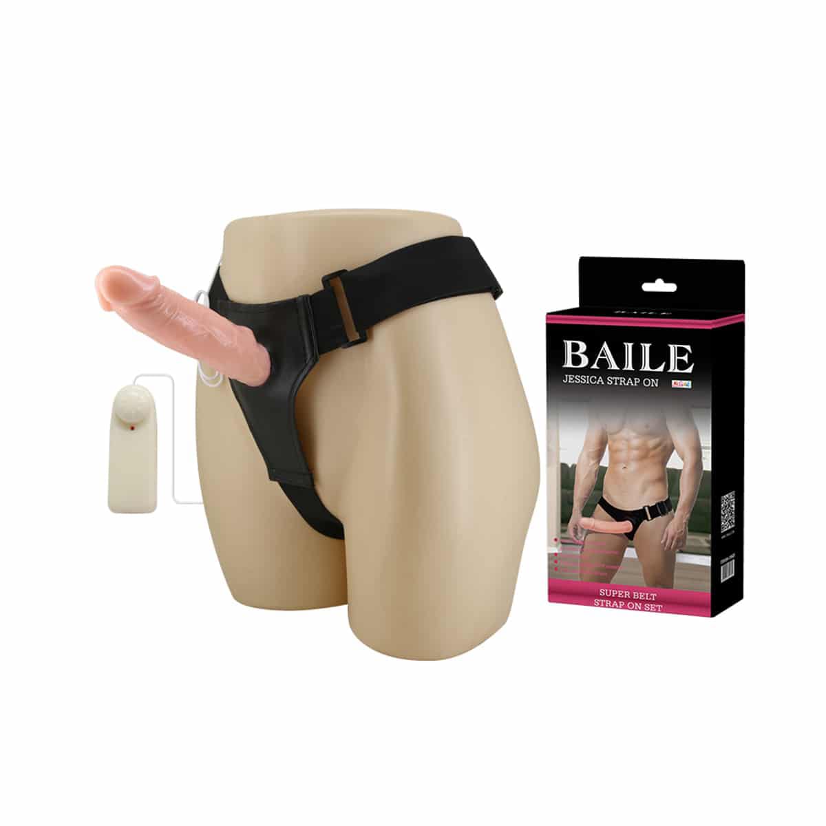 Baile Jessica Strap On - Arnes con Dildo Vibrador Super Belt Set