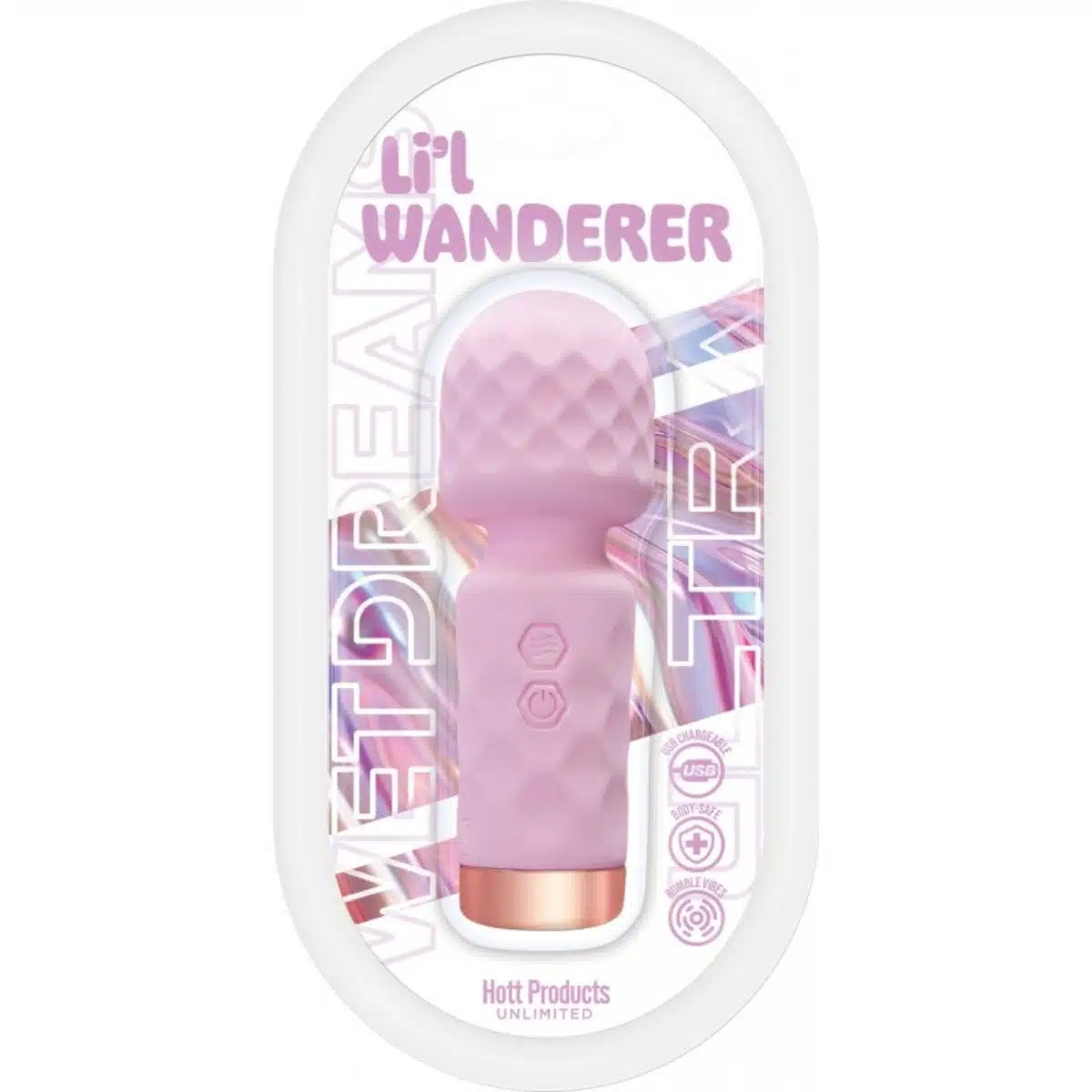 Hott Products Li'l Wanderer - Mini Wand Vibrador Recargable