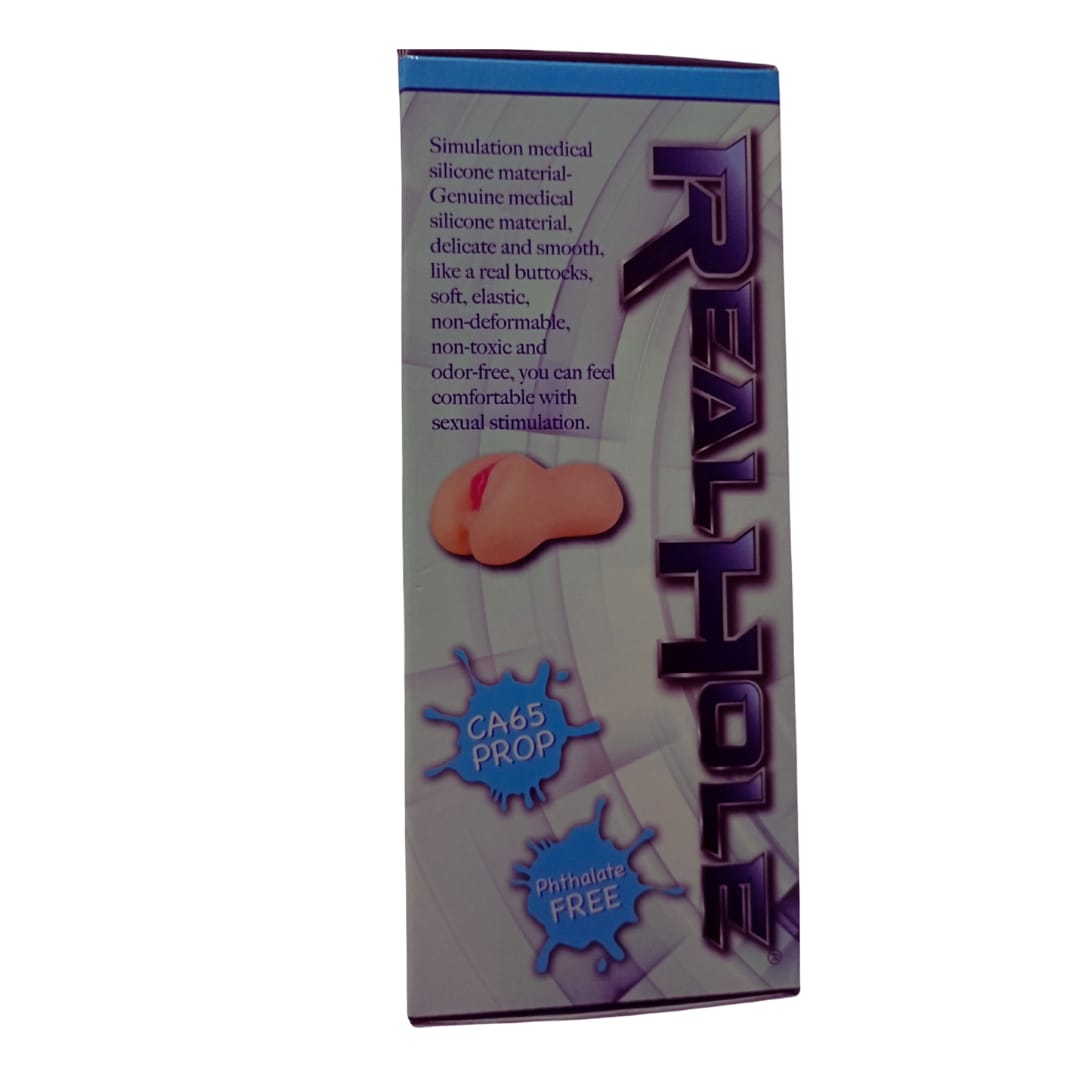 Masturbador Real Hole doble orificio vista trasera con peso 425g