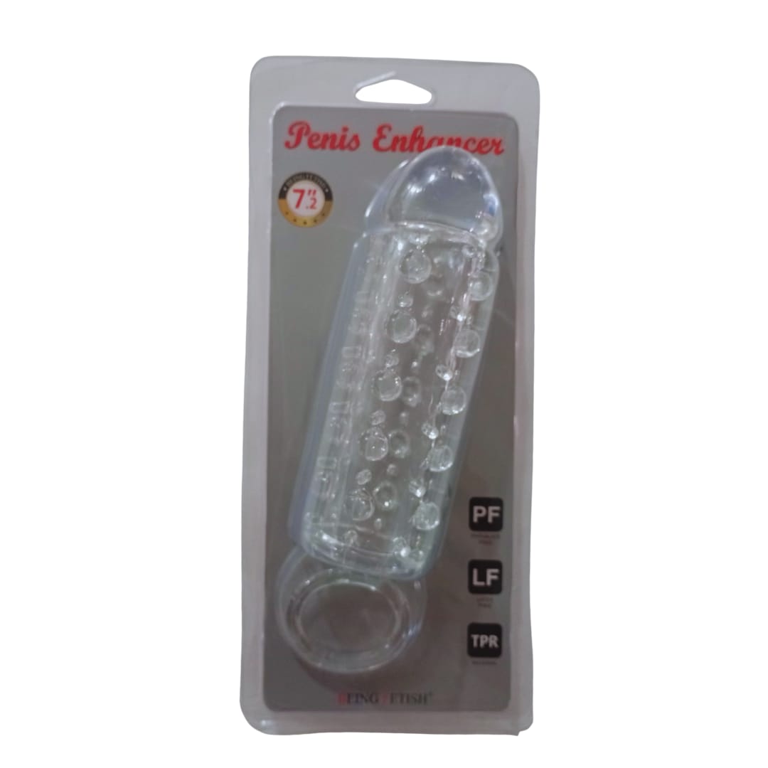 Funda extensora Penis Enhancer 7.2 pulgadas vista frontal en empaque
