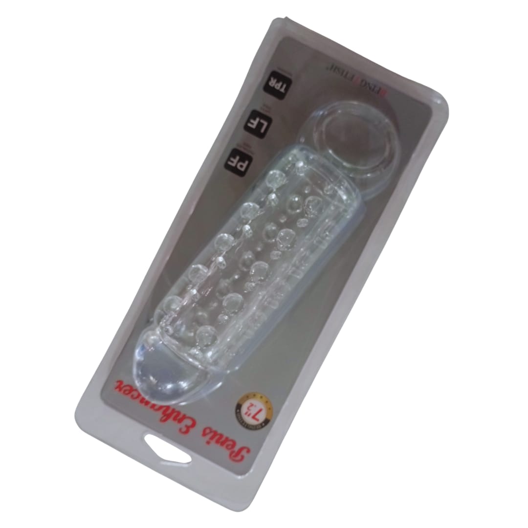 Funda extensora Penis Enhancer vista posterior mostrando protuberancias