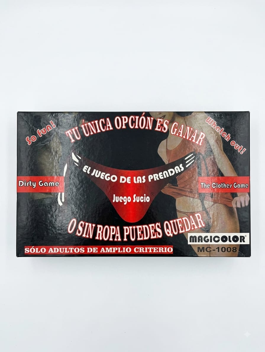 Juego Sucio El Juego de las Prendas - Portada del juego de mesa para adultos Magicolor MC-1008
