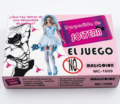 Despedida de Soltera El Juego - Reverso con instrucciones del juego de mesa para mujeres