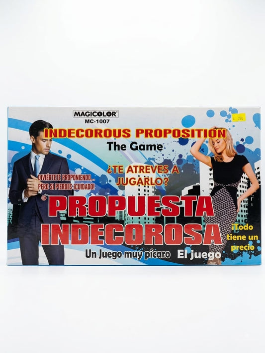 Propuesta Indecorosa - Reverso con instrucciones del juego de mesa para adultos Magicolor