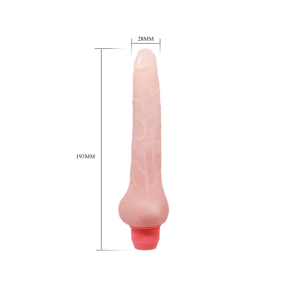 Medidas vibrador Flexi Vibe 193mm largo x 28mm diametro