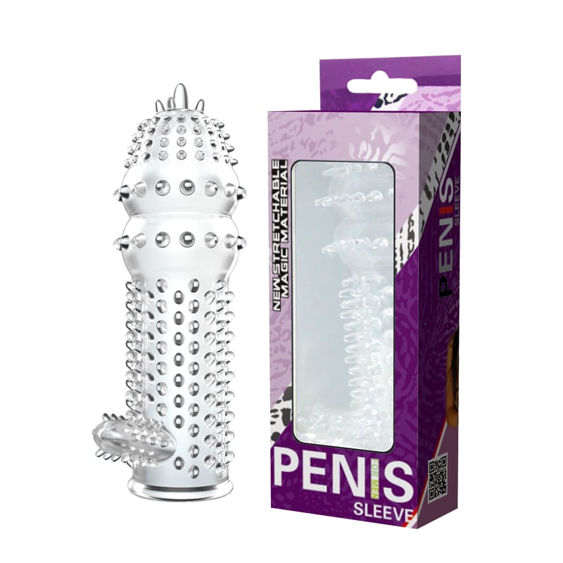 Funda extensora texturizada Magic Material transparente con empaque morado