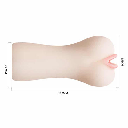 Medidas masturbador Passion Lady Candy: 137mm largo, 65mm alto, 45mm ancho