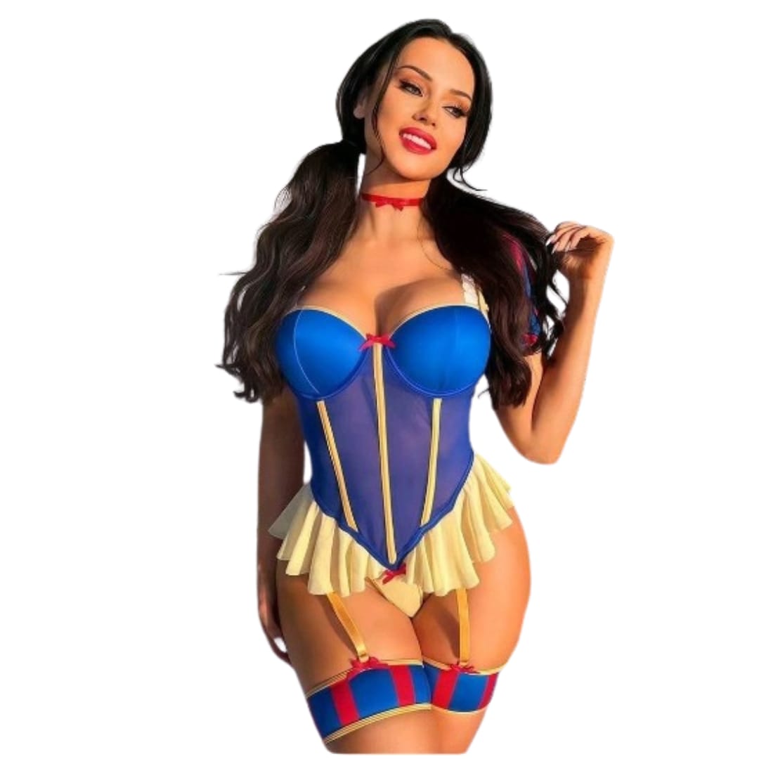 Conjunto de lencería inspirado en Blancanieves, talla L
