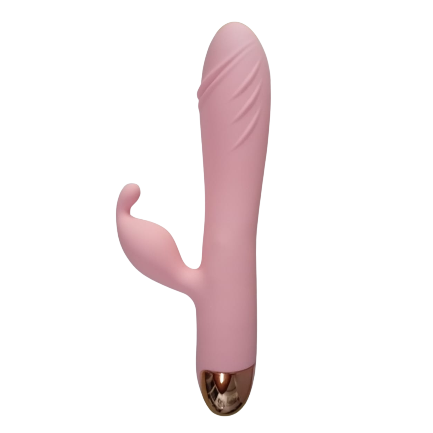 Vibrador Rabbit Rosa con Base Dorada - Doble Estimulación