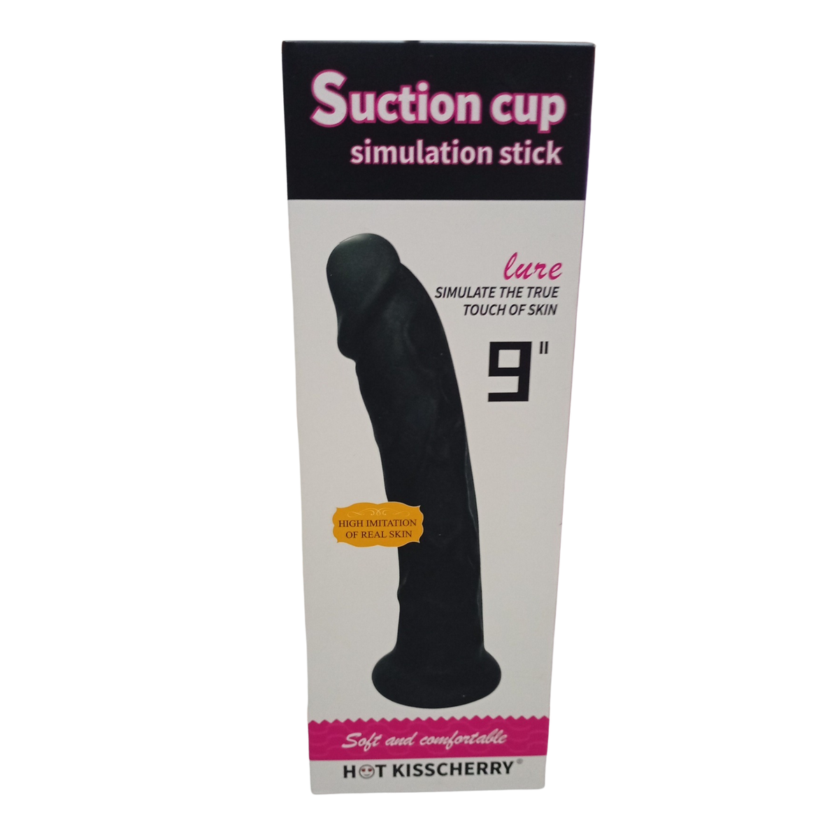 Hot Kisscherry con ventosa negro | 23 cm, insertable 21 cm, ancho 6 cm