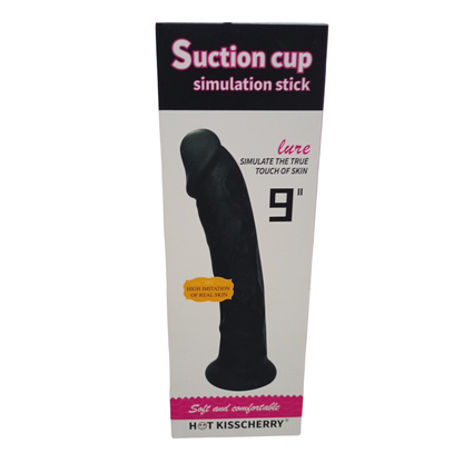 Hot Kisscherry con ventosa negro | 23 cm, insertable 21 cm, ancho 6 cm