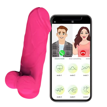 MicroReal Sync Mini Vibrador con App Bluetooth 10 cm Rosa