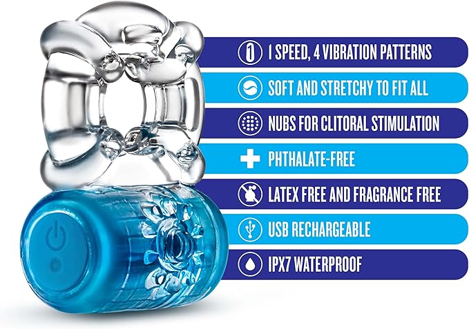 Blush anillo vibrador recargable