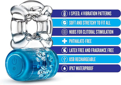 Blush anillo vibrador recargable