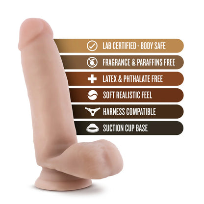Coverboy™ by Blush® – El Surfista Dildo Realista Beige 17.8 cm con Ventosa