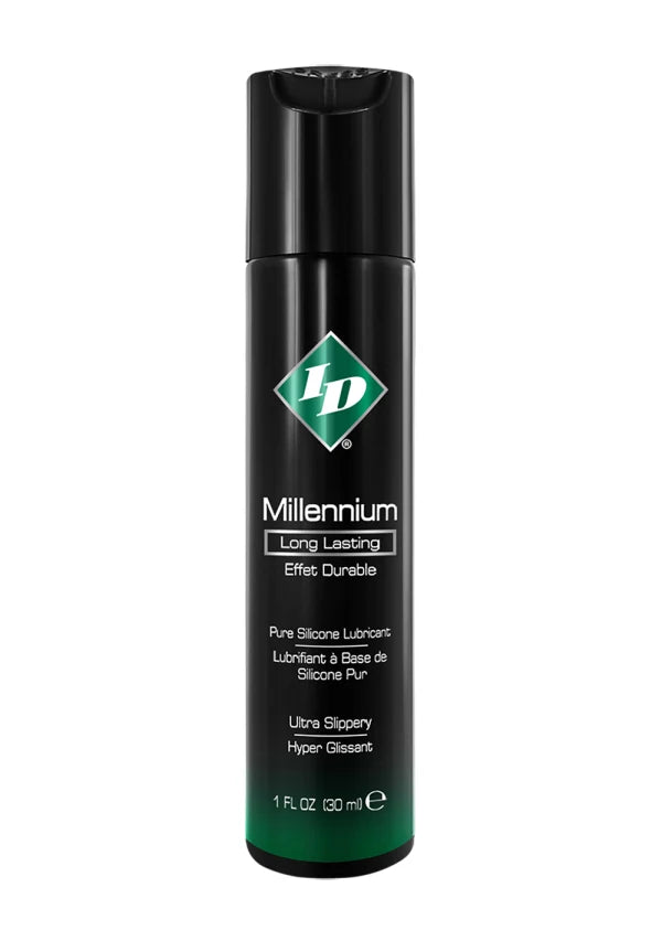 Lubricante a Base de Silicona ID Millennium – Ultra Duradero Resistente al Agua Apto para Masajes